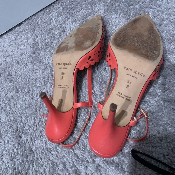 9.5 size Kate Spade sling back heels. Adjustable strap. 3 inch heel. - Picture 2 of 4